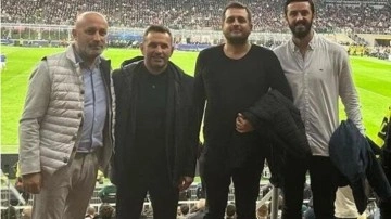 Okan Buruk ve Cenk Ergün dev derbiyi yerinde izledi