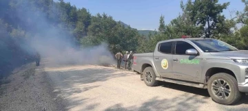 Ormancıların zamanında müdahalesi yangının büyümesini önledi
