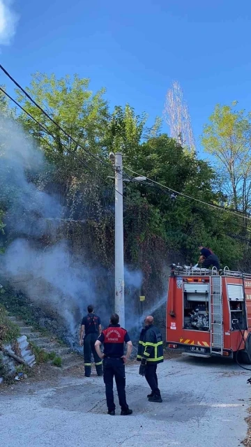 Ormanlık alanda yakılan ateş ekipleri harekete geçirdi
