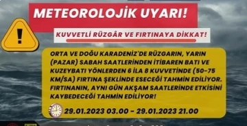 Orta ve Doğu Karadeniz’de kuvvetli rüzgar ve fırtına bekleniyor
