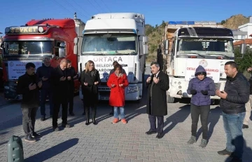 Ortaca’dan deprem bölgesine 7’inci TIR gönderildi
