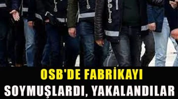 OSB'de fabrikayı soymuşlardı, yakalandılar