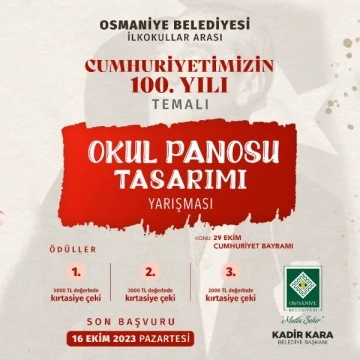 Osmaniye Belediyesi’nden Cumhuriyet temalı şiir, kompozisyon ve tasarım yarışması