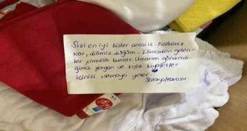 Oyuncak itfaiyesini yolladı, yazdığı not yürekleri parçaladı