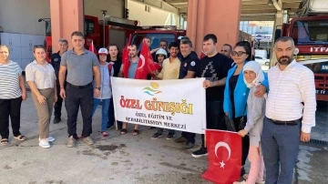 Özel öğrencilere itfaiye mesleği anlatıldı
