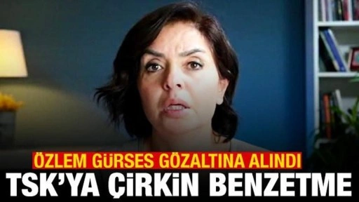 Özlem Gürses gözaltına alındı! TSK'ya çirkin benzetme