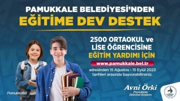 Pamukkale Belediyesinden 2 bin 500 öğrenciye eğitim yardımı desteği başladı
