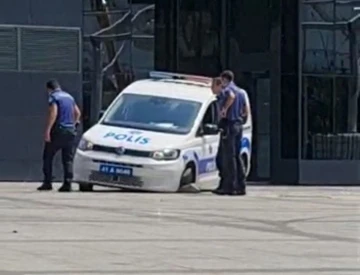 Parkenin kırılması polis ekiplerine zor anlar yaşattı
