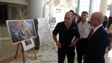 Polis Başmüfettişi ressam Ahmet Sula, 54. sergisini Osmaniye’de açtı