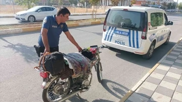 Polisin şüphelendiği motosiklet çalıntı çıktı
