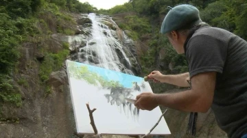 Ressamlar Rize’nin tarihi ve doğal güzelliklerini tuvale işlediler
