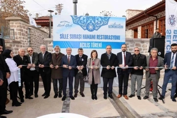 Restorasyonu tamamlanan tarihi Sille Subaşı Hamamı açıldı
