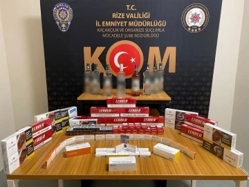 Rize’de sigara ve içki kaçakçılığı operasyonu: 6 gözaltı
