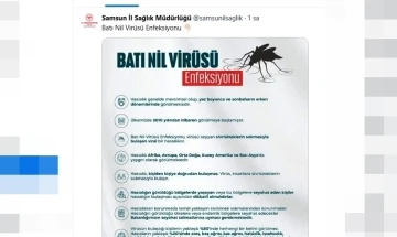 Sağlık Müdürlüğünden ’batı Nil virüsü’ uyarısı
