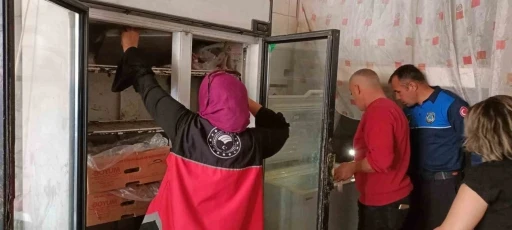 Sağlıksız şartlarda muhafaza edilen 220 kilo et imha edildi
