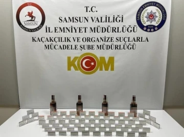 Samsun’da 70 paket kaçak elektronik sigara tütünü ele geçirildi
