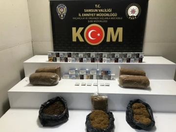 Samsun’da kaçak 5 bin 140 dal makaron ve 28 kilo tütün ele geçirildi
