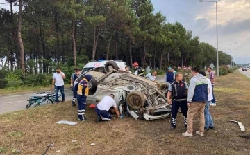 Samsun’da otomobil takla attı: 1 yaralı
