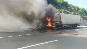 Samsun’da tır yangını
