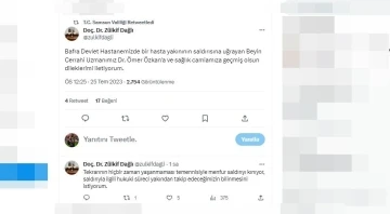 Samsun Valiliği, doktora yapılan saldırıyı kınadı
