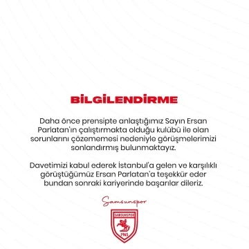 Samsunspor’da teknik direktör krizi
