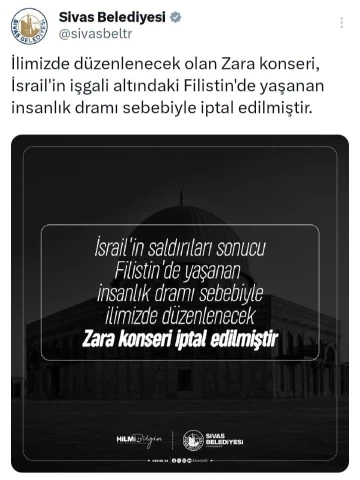 Sanatçı Zara’nın Sivas konseri ikinci kez iptal oldu
