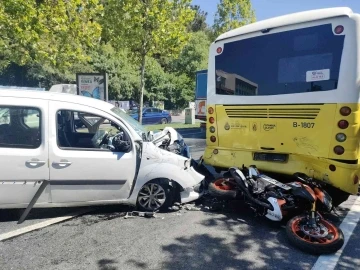 Sarıyer’de zincirleme kaza: 2 yaralı
