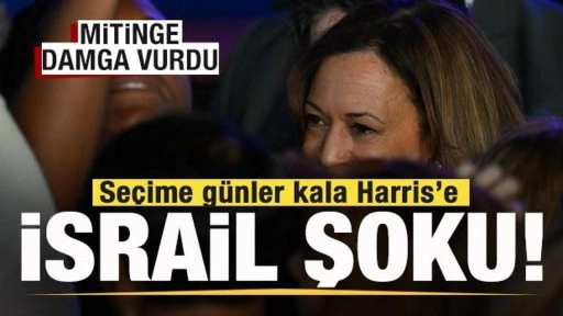 Seçime günler kala ABD Başkan Adayı Harris'e 'İsrail' şoku! Mitinge damga vurdu