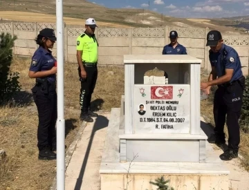 Şehit Polis Memuru Erdem Kılıç’ı meslektaşları unutmadı
