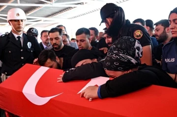 Şehit polis memuru Halil İbrahim Kuzkun son yolculuğuna uğurlandı
