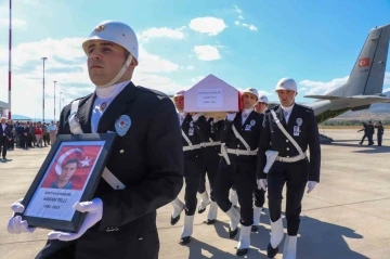 Şehit polisin naaşı memleketine ulaştı
