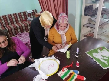 Şehit ve gazi ailelerine el sanatları kursu
