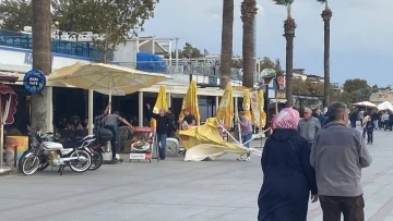 Şiddeti yükselen lodos vatandaşlara zor anlar yaşattı
