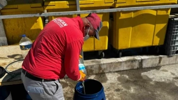 Sincan Belediyesi’nden atık yağ getiren vatandaşlara bulaşık deterjanı hediye
