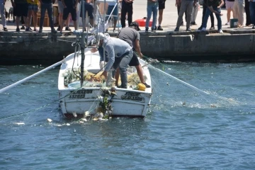 Sinop’ta deniz soğuk yaptı, vatandaşlar balık yakalamak için sahile akın etti
