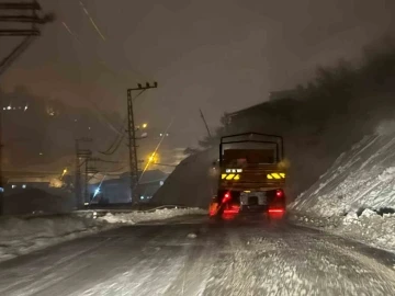 Şırnak’ta kar nedeniyle kapanan yolları açma çalışmaları devam ediyor
