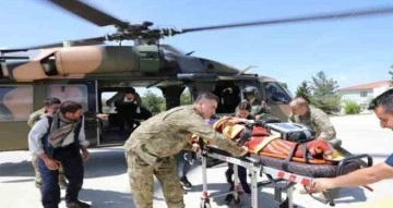 Şırnak’ta kalp krizi geçiren vatandaş askeri helikopterle hastaneye sevk edildi