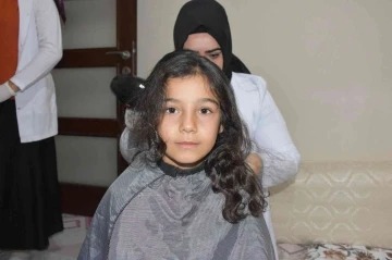Siverek’te öksüz ve yetim kız çocuklarına ücretsiz saç bakımı
