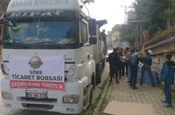 Söke Ticaret Borsası yardım tırı Hatay’a ulaştı
