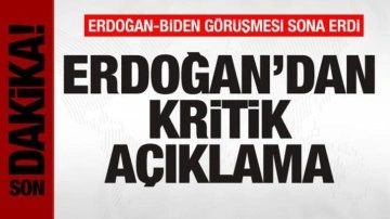 Son dakika: Erdoğan ve Biden görüşmesi sona erdi: Yeni süreci başlatıyoruz