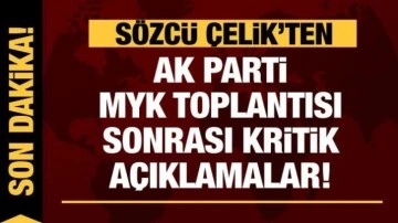 Son dakika haberi: AK Parti Sözcüsü Ömer Çelik'ten MYK toplantısı kritik açıklama!