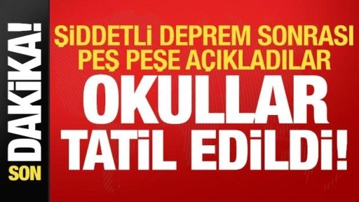 Son dakika: Malatya'daki şiddetli deprem sonrası peş peşe duyurdular: Okullar tatil edildi