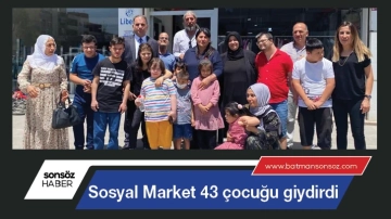 Sosyal Market 43 çocuğu giydirdi