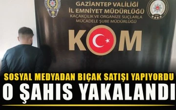 Sosyal medyadan bıçak satışı yapıyordu! O şahıs yakalandı…