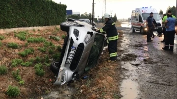 Su birikintisi kaza yaptırdı
