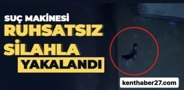 Suç makinesi ruhsatsız silahla yakalandı