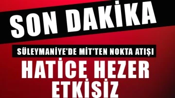 Süleymaniye'de MİT'ten nokta atışı: Hatice Hezer etkisiz