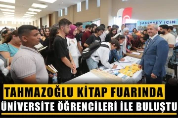 Tahmazoğlu kitap fuarında üniversite öğrencileri ile buluştu