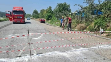 ’Tapulu arazim’ dediği yolu ulaşıma kapattı
