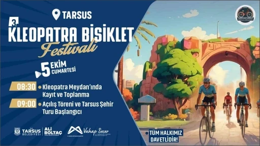 Tarsus’ta 3. Kleopatra Bisiklet Festivali başlıyor
